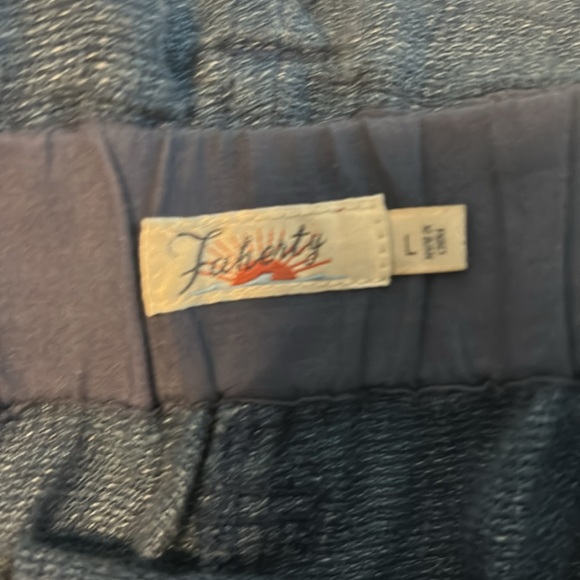 Stylish Blue Linen Tie-Waist Pants with Belt, Size Large - Picture 3 of 7